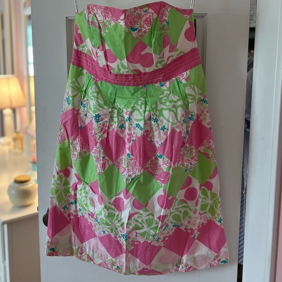 NWT - Lilly Pulitzer Betsy Dress White Garden Party Patch Size 8 - Picture 2 of 6